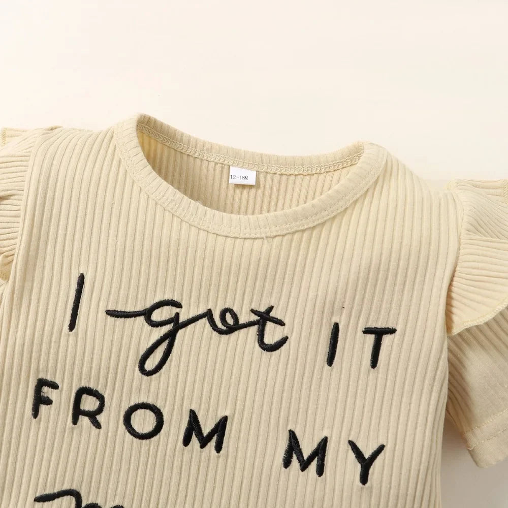 Conjunto Infantil Camiseta Estampa Letras Shorts Xadrez Lenogue
