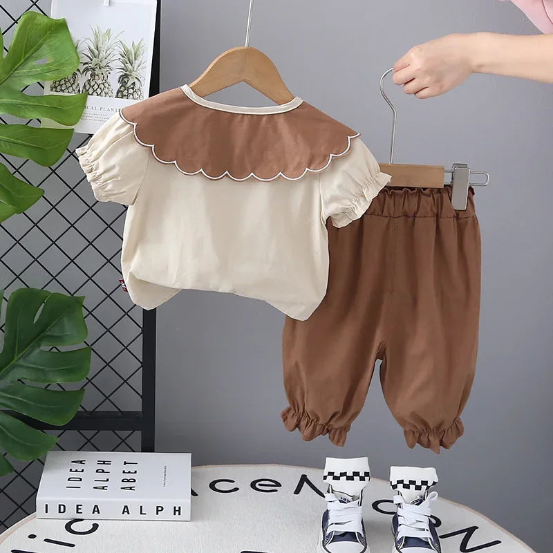 Conjunto Infantil Camiseta Manga Curta com Shorts Patchwork Lenogue