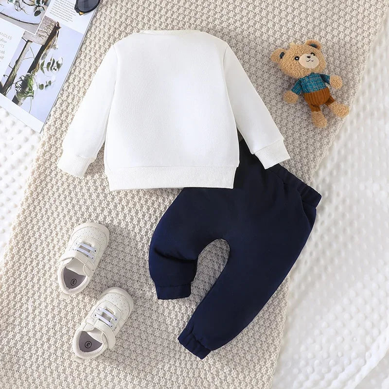 Conjunto Infantil Camiseta Manga Longa com Calça Modelo Urso Lenogue