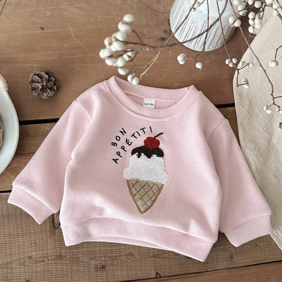 Conjunto Infantil com Tricô de Sorvete Lenogue
