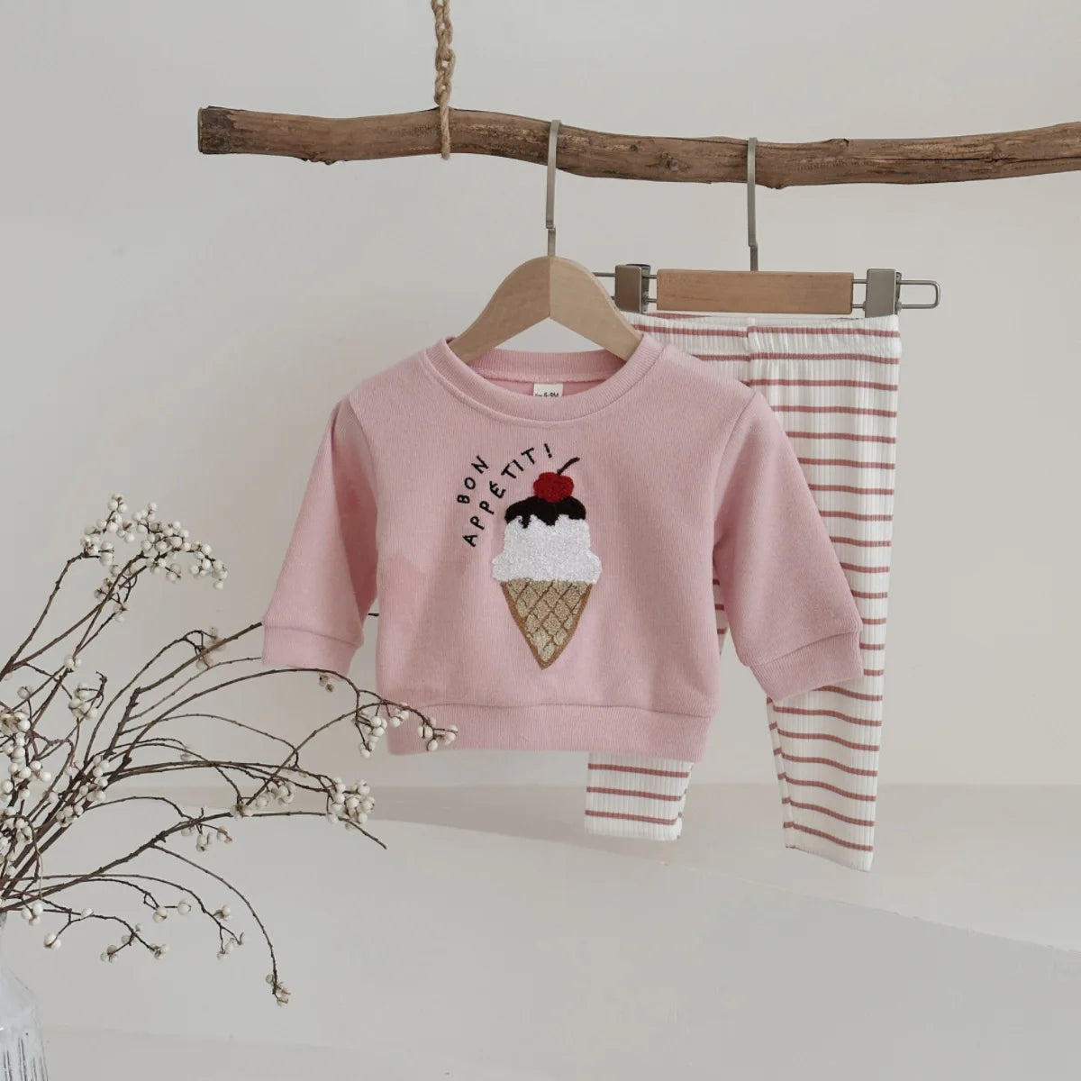 Conjunto Infantil com Tricô de Sorvete Lenogue