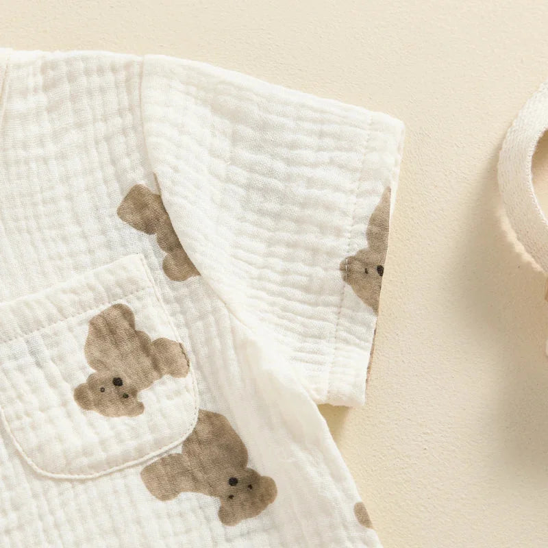 Conjunto Infantil Masculino Estampa Urso Azul Lenogue