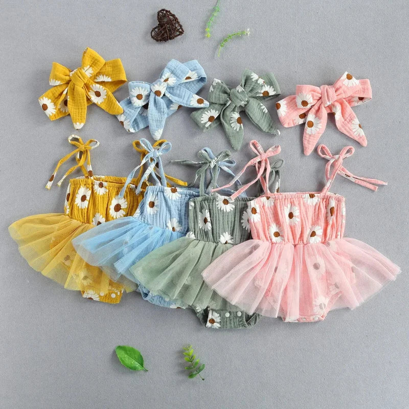 Conjunto Infantil Feminino Margarida Amarelo com Macio Margarida Body e Saia