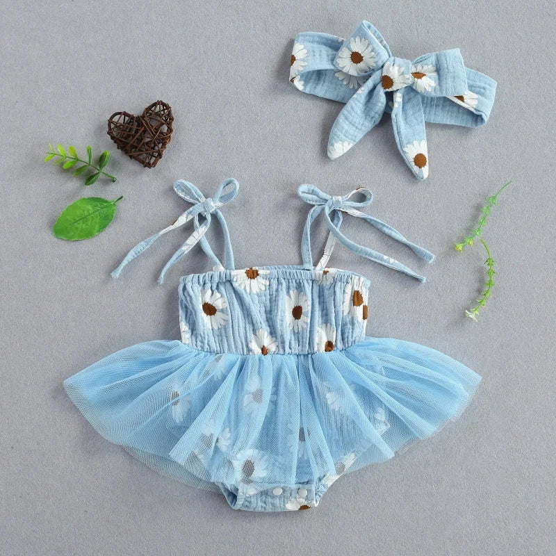 Conjunto Infantil Feminino Margarida Amarelo Lenogue Azul / 3 Meses