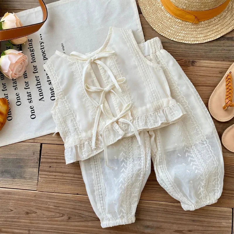 Conjunto Infantil Feminino Olivia com Blusa e Calça Macio Olivia