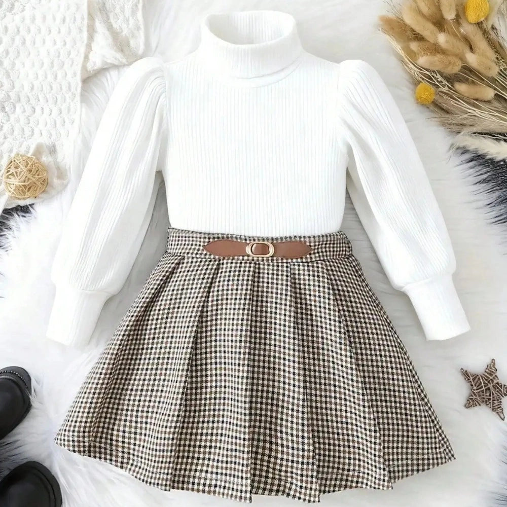 Conjunto Infantil Feminino Tricot Manga Lanterna Lenogue
