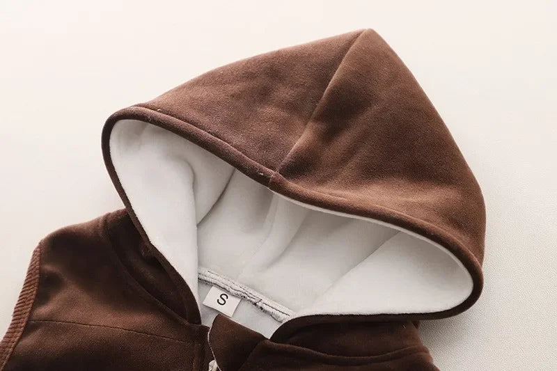 Conjunto Infantil Fleece Capuz Leão Cartoon Intrépide Lenogue