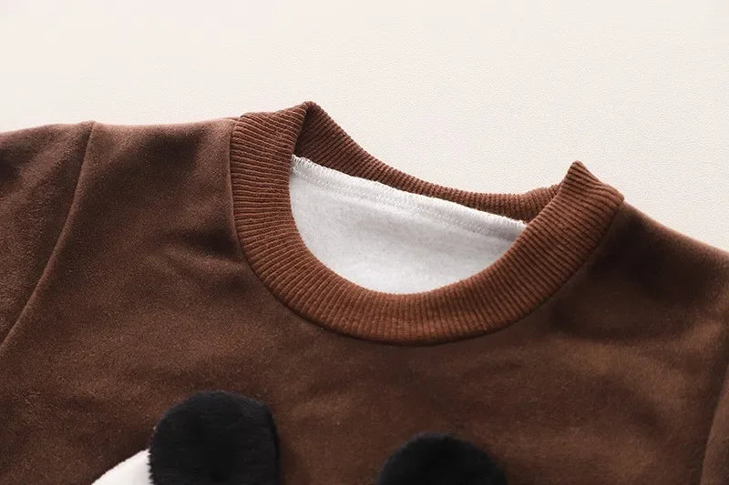 Conjunto Infantil Fleece Capuz Leão Cartoon Intrépide Lenogue