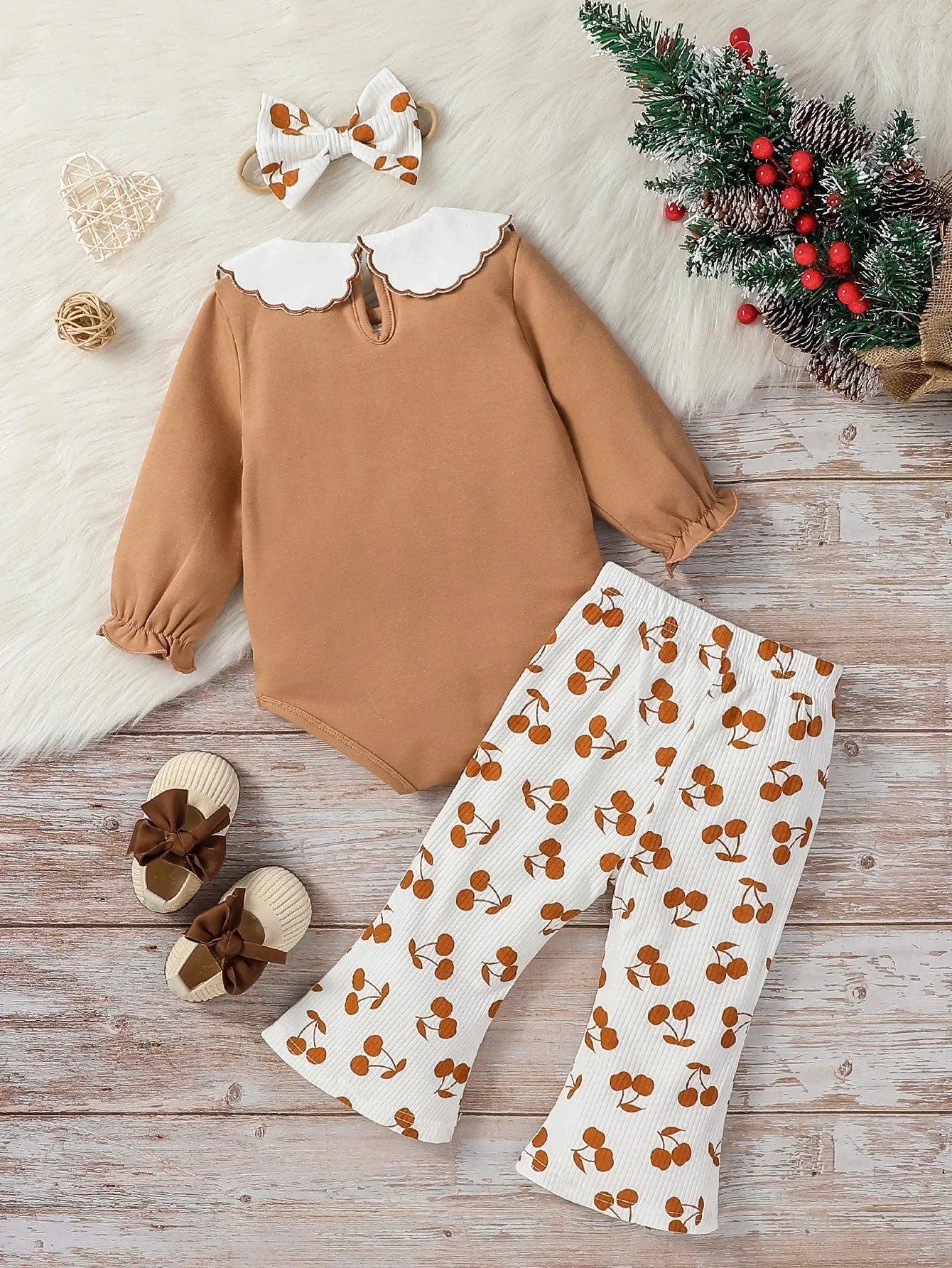 Conjunto Infantil Gola Boneca Cereja Bordada Jolie Lenogue