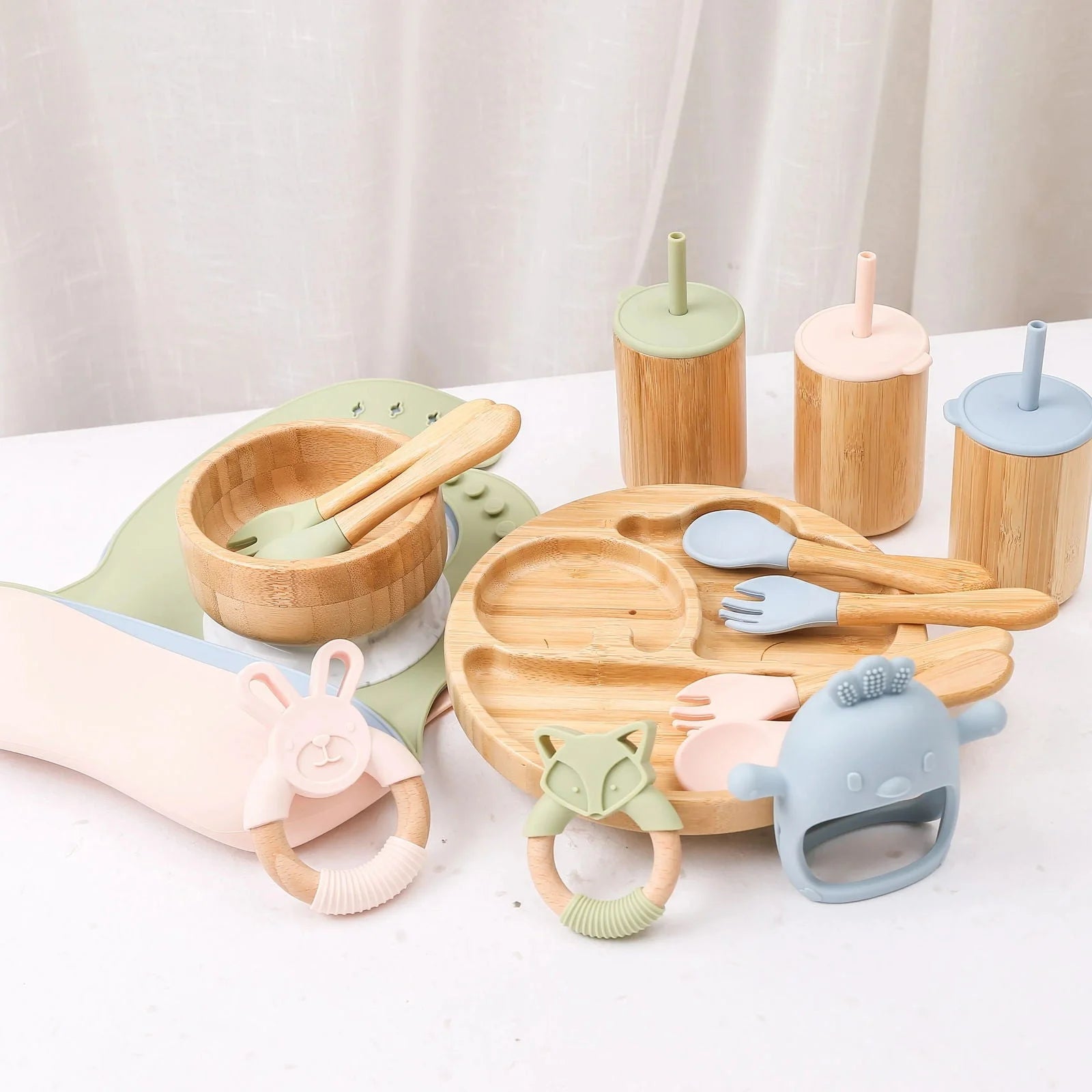 Conjunto Infantil Introdução Alimentar 7 Peças Lenogue