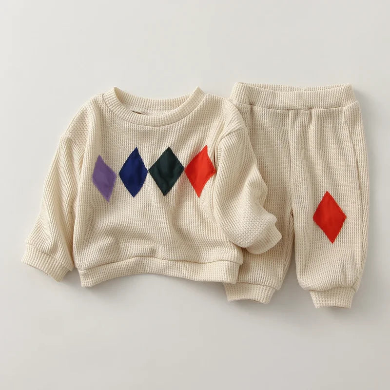 Conjunto Infantil Lenogue com Algodão Suéter e Calça para Bebês Lenogue Branco / 0-3 Meses (59 Cm)
