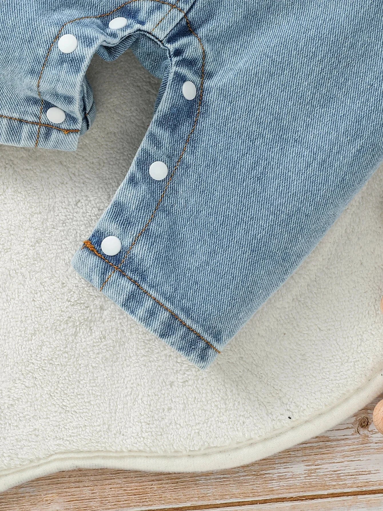 Conjunto Infantil Macacão Jeans Manga Longa Lenogue