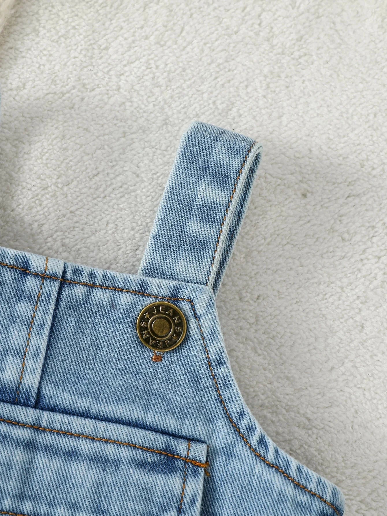 Conjunto Infantil Macacão Jeans Manga Longa Lenogue