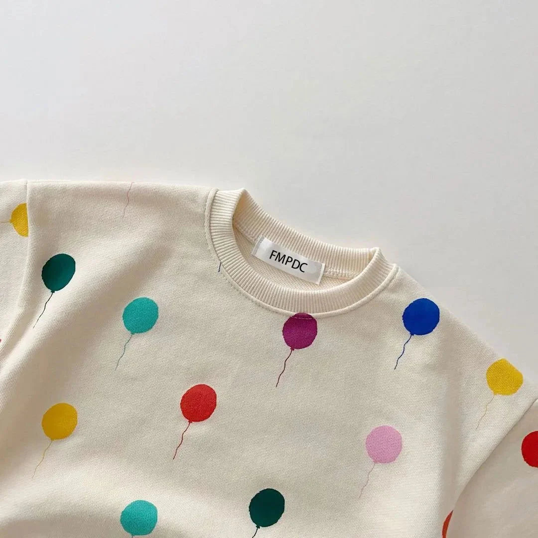 Conjunto Infantil Moletom Balões Coloridos Lenogue