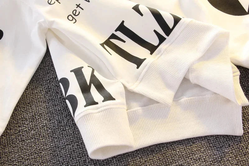Conjunto Infantil Moletom com Capuz Estampa Letras e Calça Lenogue