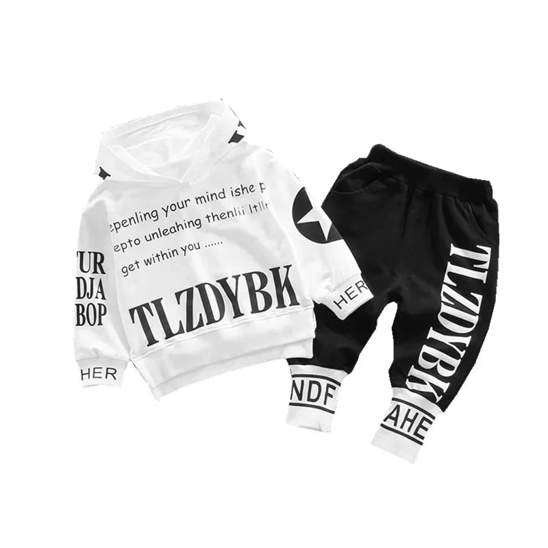 Conjunto Infantil Moletom com Capuz Estampa Letras e Calça Lenogue