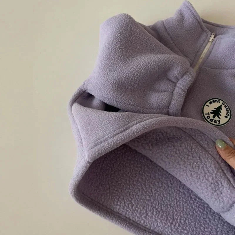 Conjunto Infantil Moletom Fleece Cinza Lenogue
