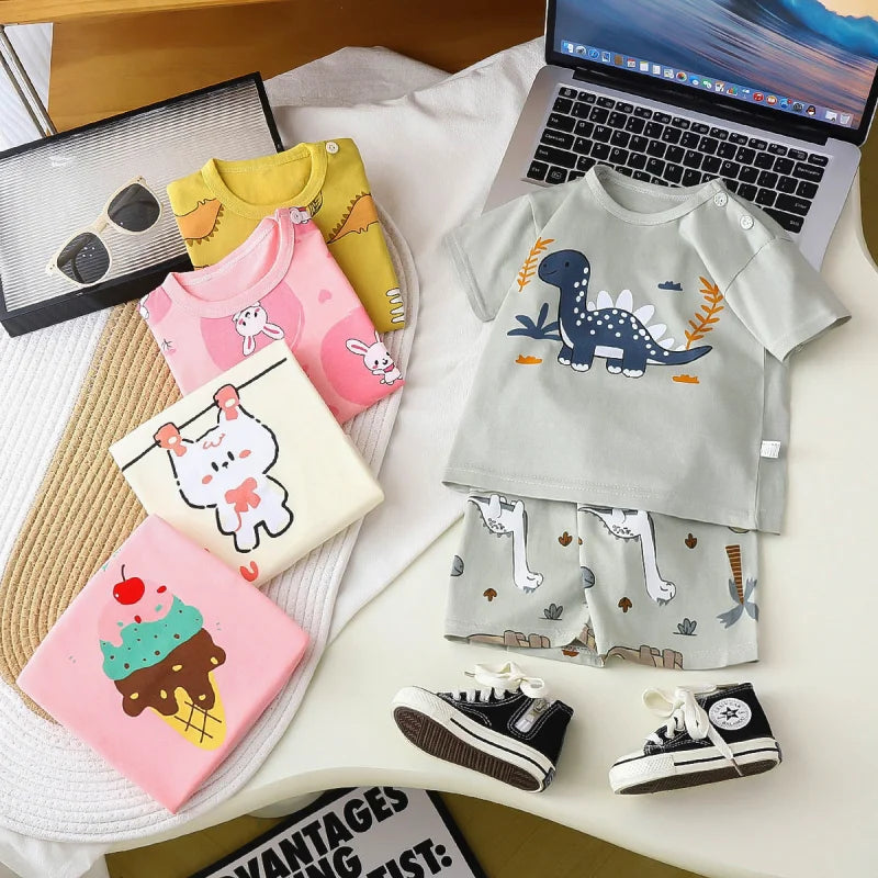 Conjunto Infantil Pijama de Dinossauro Cartoon Lenogue