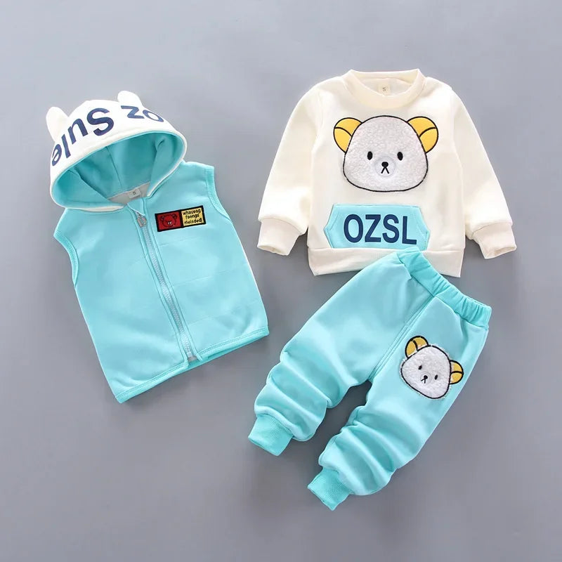 Conjunto Infantil Pijama Flanela Fleece Cartoon Rêve Lenogue Azul / 6-12 Meses