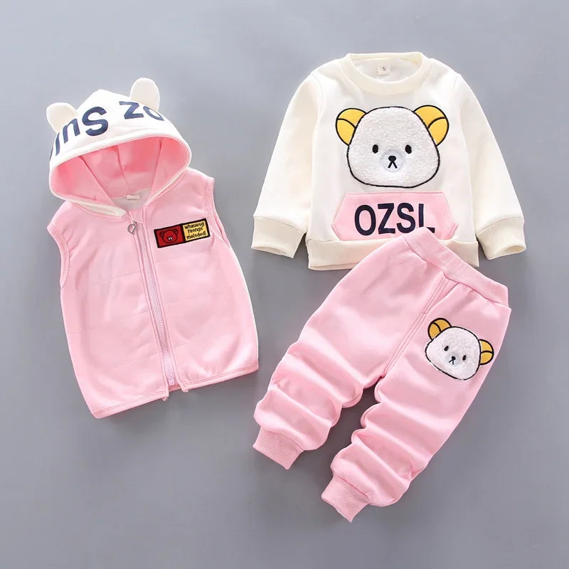 Conjunto Infantil Pijama Flanela Fleece Cartoon Rêve Lenogue Rosa / 6-12 Meses