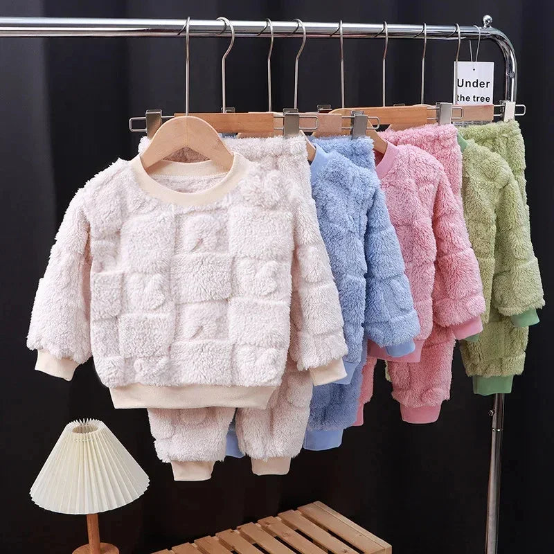 Conjunto Infantil Pijama Flanela Manga Longa Veludo Serein Lenogue