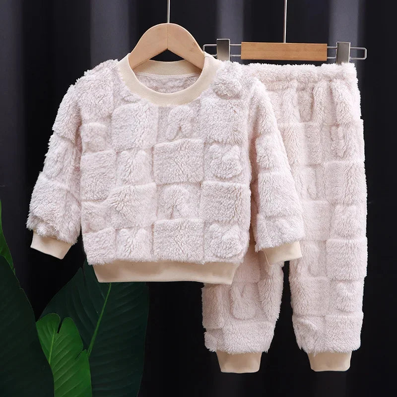 Conjunto Infantil Pijama Flanela Manga Longa Veludo Serein Lenogue