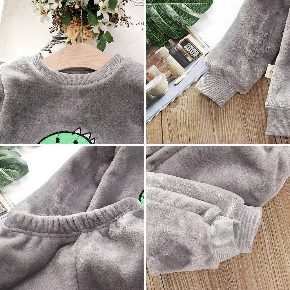 Conjunto Infantil Pijama Fleece Urso Manga Longa Câlin Lenogue