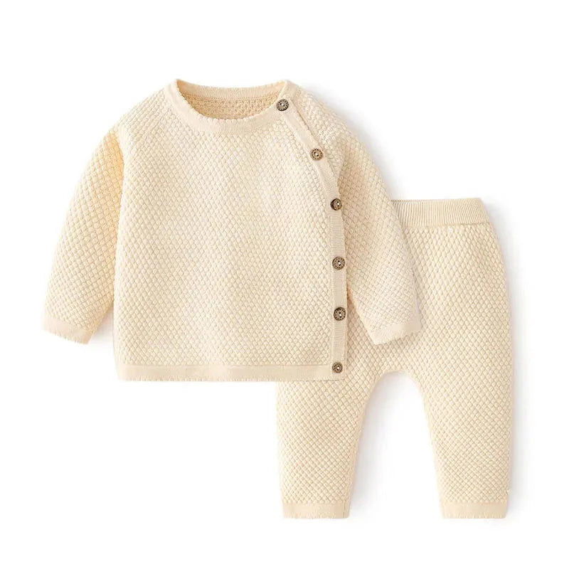 Conjunto Infantil Pipoca Doce Lenogue Bege / 0-3 Meses