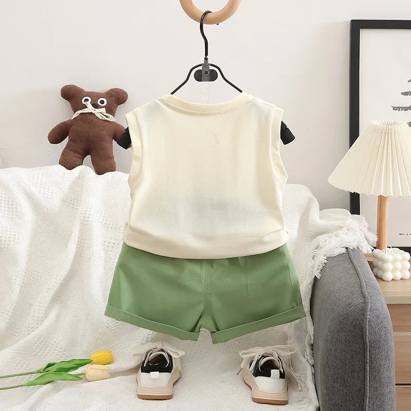 Conjunto Infantil Regata com Shorts Modelo Cartoon Lenogue