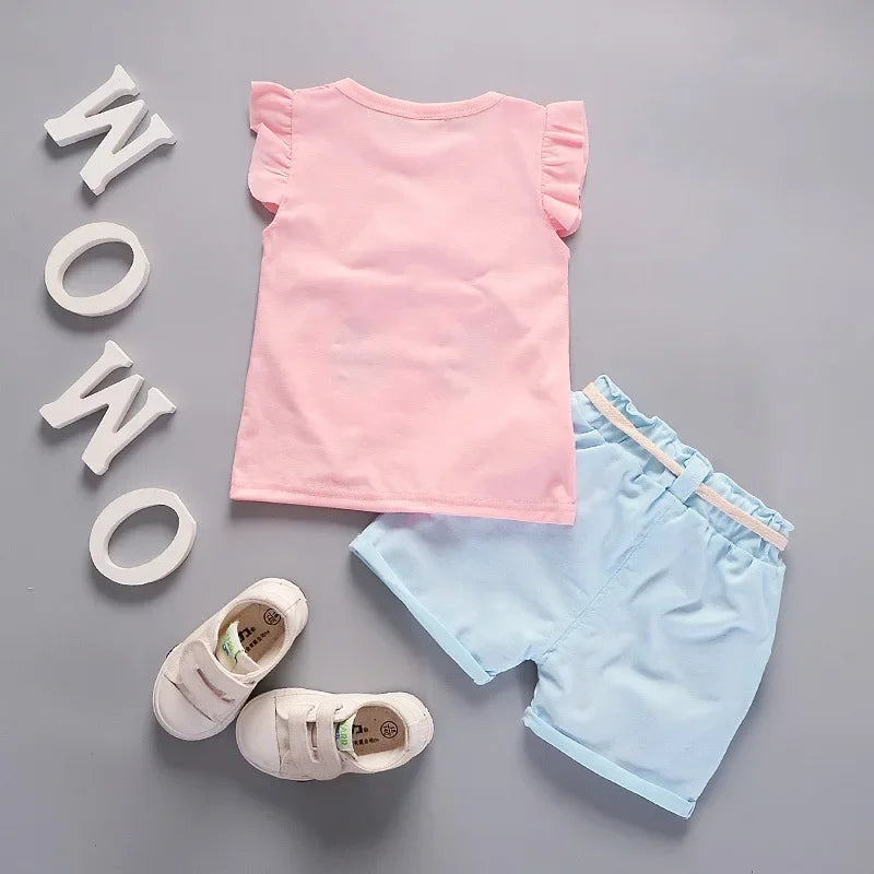 Conjunto Infantil Regata com Shorts Modelo Cartoon Lenogue