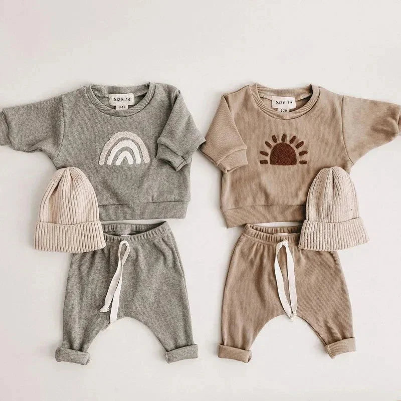Conjunto Infantil Sky Blusa e Calça Azul para Meninos e Meninas