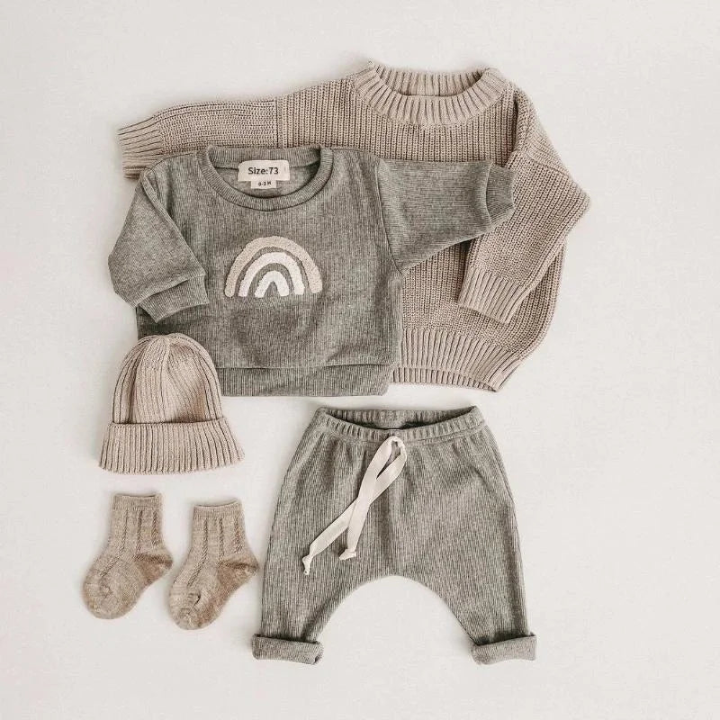 Conjunto Infantil Sky Blusa e Calça Azul para Meninos e Meninas