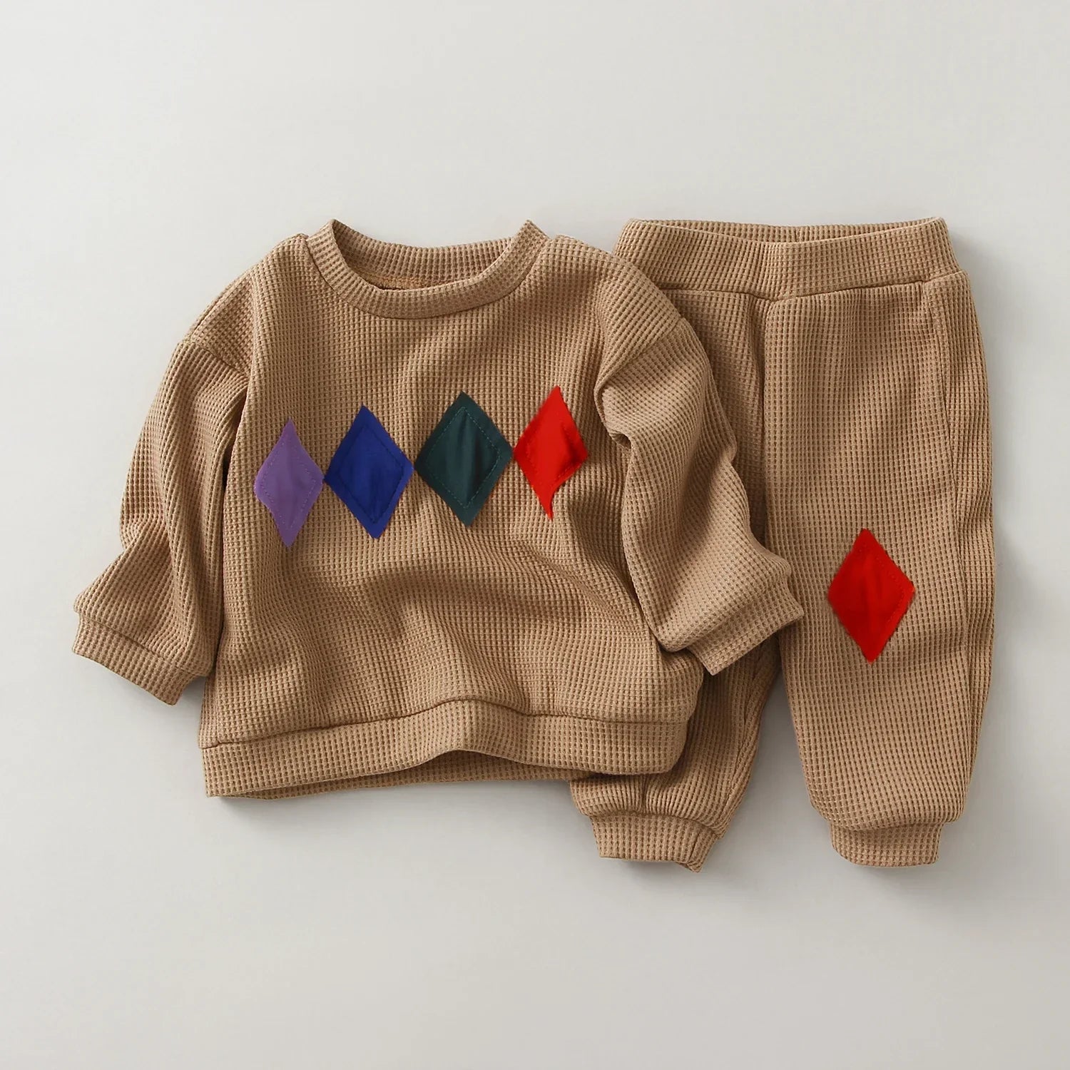 Conjunto Infantil Suéter e Calça Algodão Lenogue Bege / 0-3 Meses