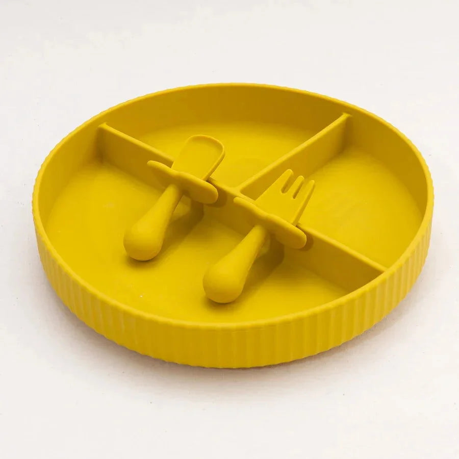 Conjunto Infantil Talheres de Silicone Lenogue