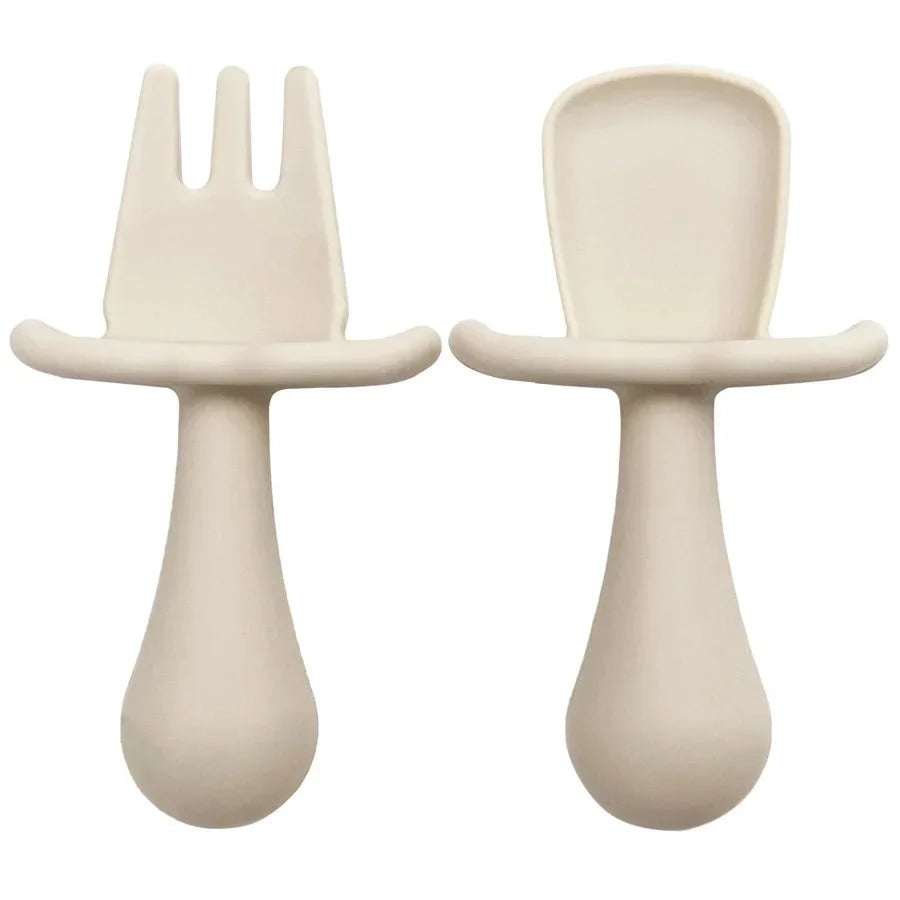 Conjunto Infantil Talheres de Silicone Lenogue Branco