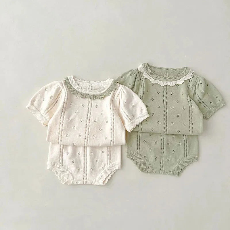 Conjunto Infantil Tricot Marshmallow Branco Lenogue