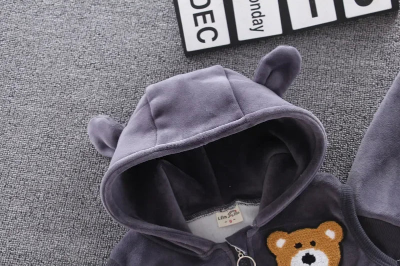 Conjunto Infantil Veludo Fleece Estampa Animal Sauvage Lenogue