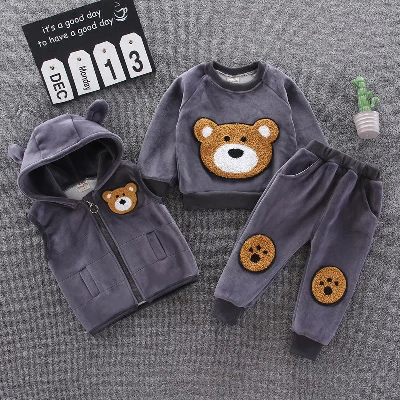Conjunto Infantil Veludo Fleece Estampa Animal Sauvage Lenogue