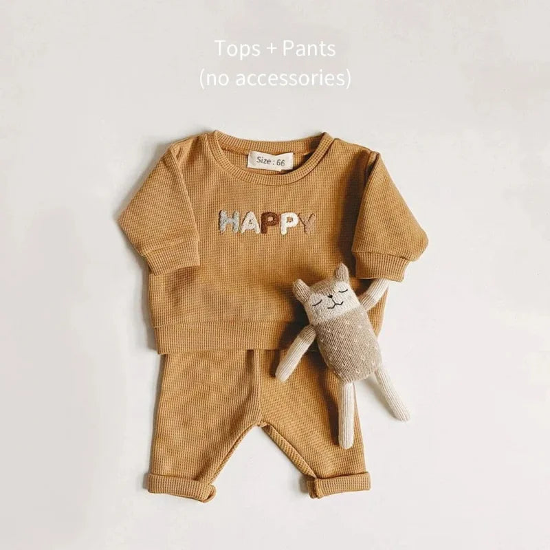 Conjunto Luxuoso Casual Hooray para Bebês em Tons de Azul Marrom / 3-6 Meses (66cm)