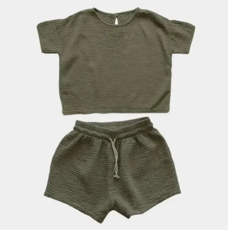 Conjunto Infantil Feminino Gisele Rosa Lenogue Verde / 1-2 anos (90cm)