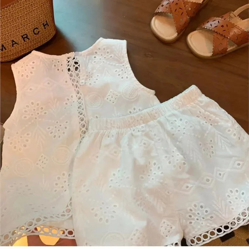 Conjunto Infantil Feminino Alice Short e Blusa Lenogue