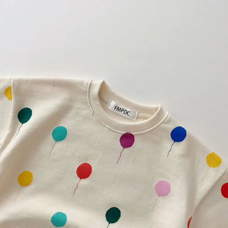Conjunto Infantil Moletom Balloons Colorido Lenogue
