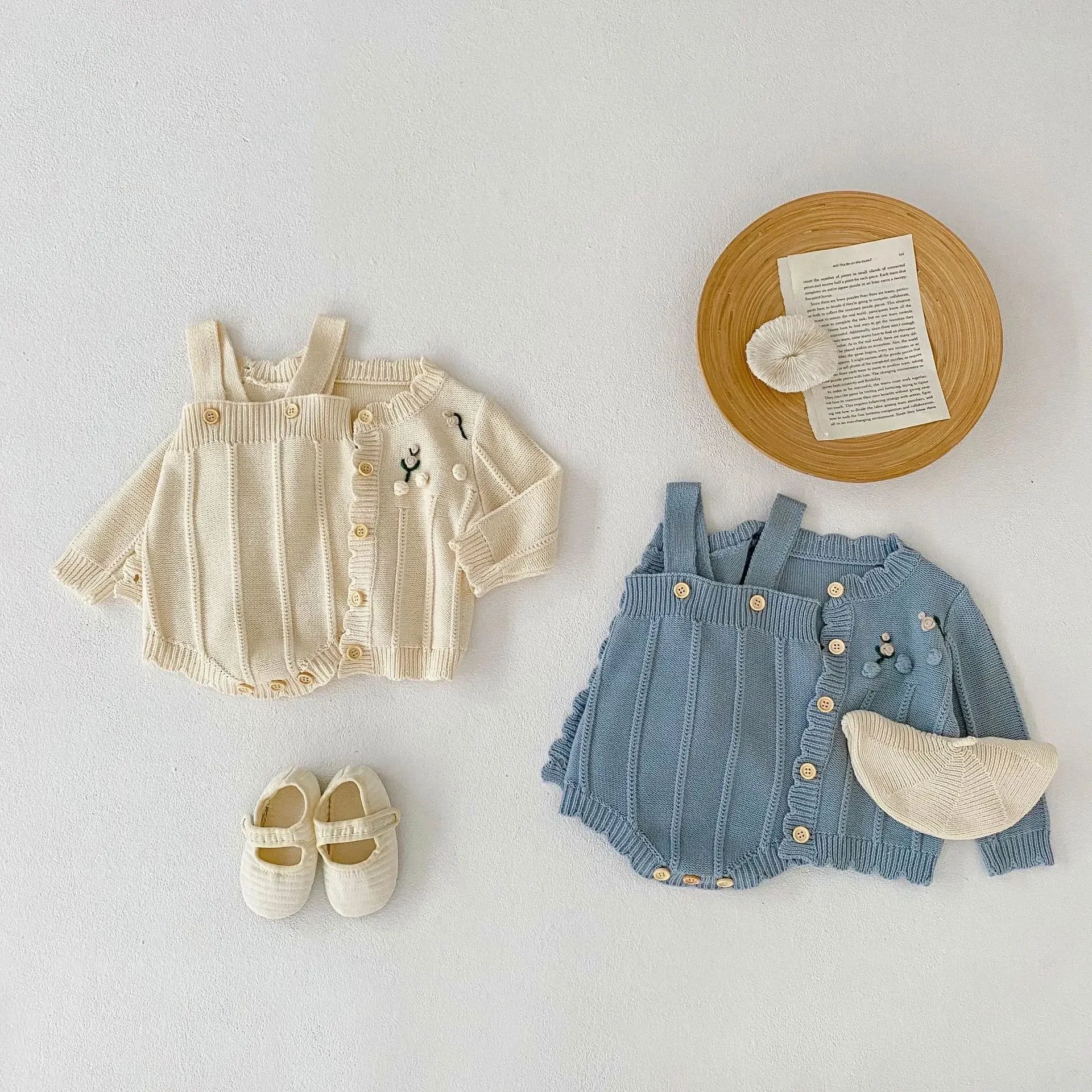 Conjunto Romper Infantil Tricot Algodão Olga Lenogue