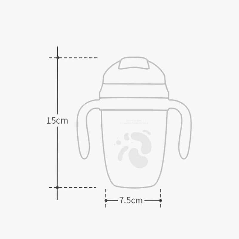 Copo Infantil Portátil com Canudo Antivazamento Lenogue