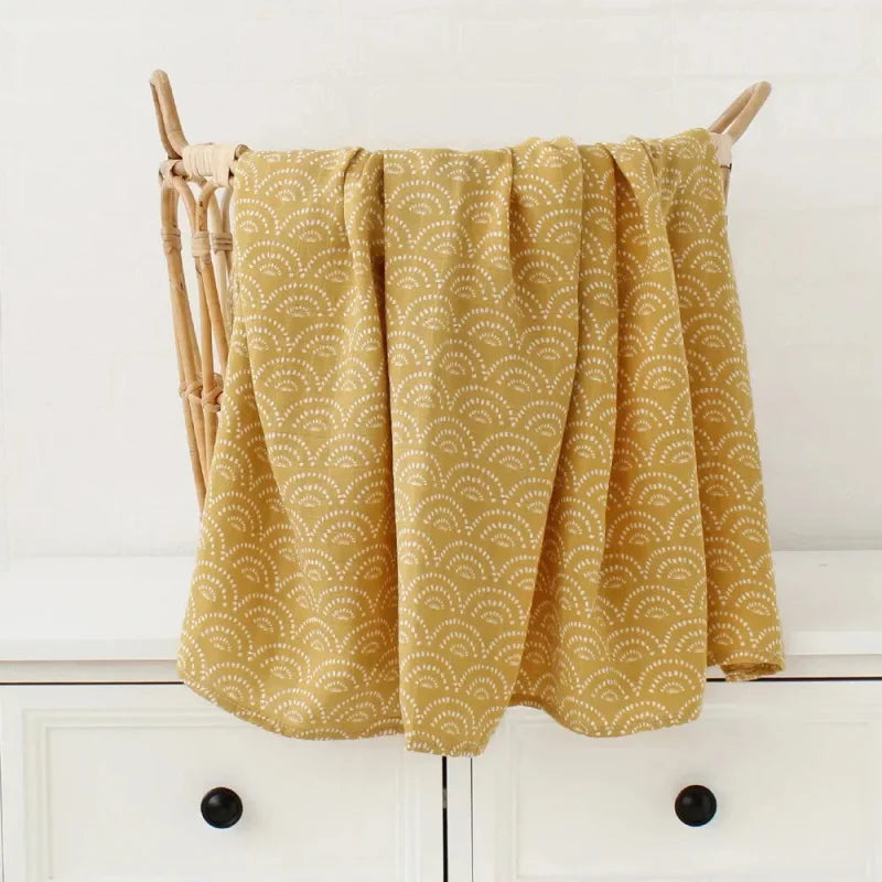 Cueiro Infantil Muslin Algodão e Bambu Branco Lenogue