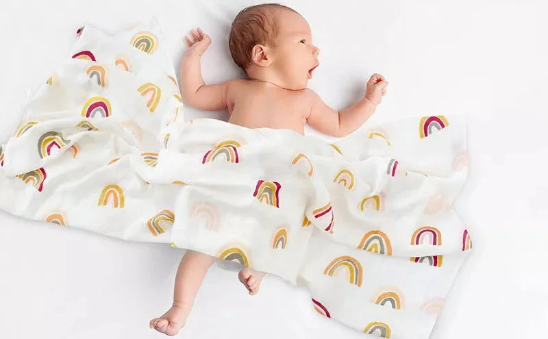Cueiro Infantil Muslin Algodão e Bambu Branco Lenogue