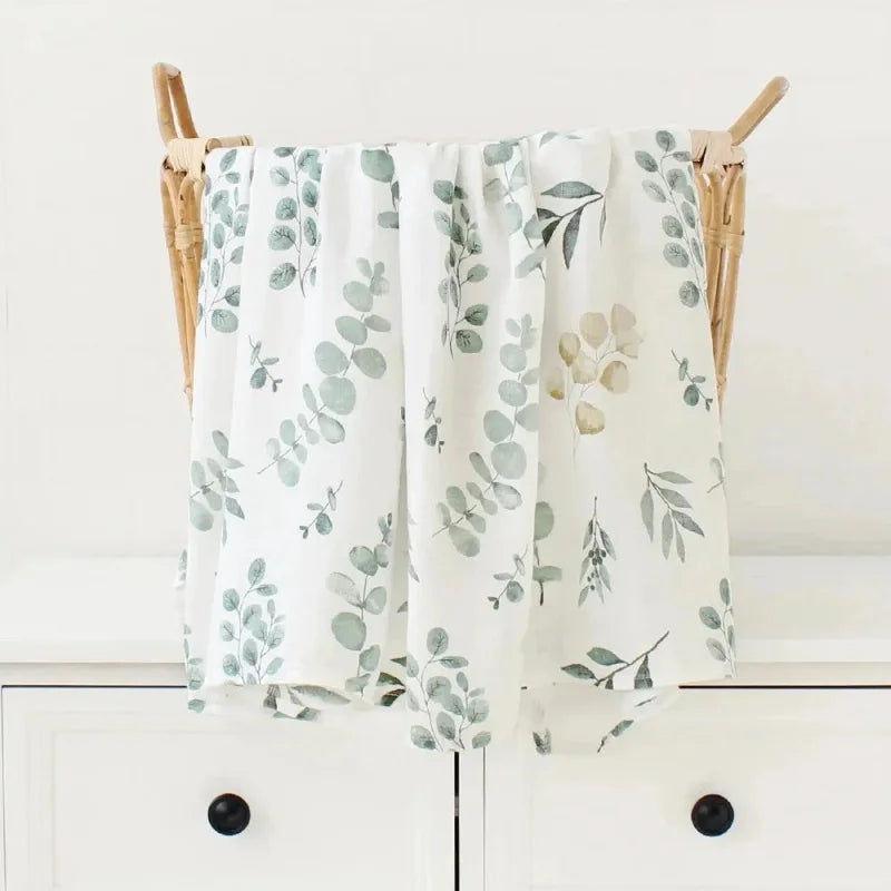 Cueiro Infantil Muslin Algodão e Bambu Branco Lenogue