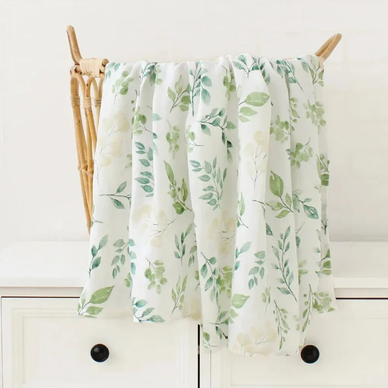 Cueiro Infantil Muslin Algodão e Bambu Branco Lenogue