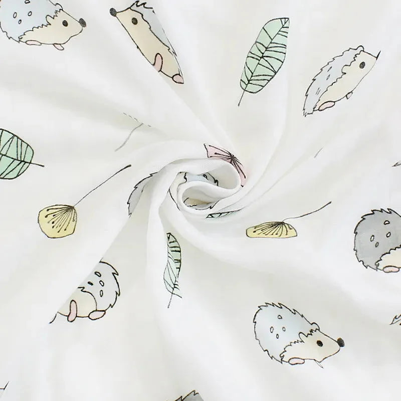 Cueiro Infantil Muslin Algodão e Bambu Branco Lenogue