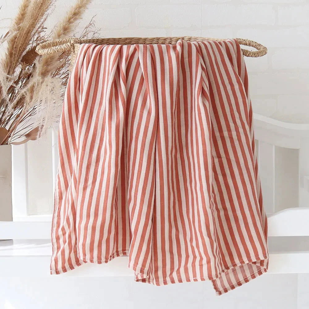 Cueiro Infantil Muslin Algodão e Bambu Lenogue Rosa / 60x60cm